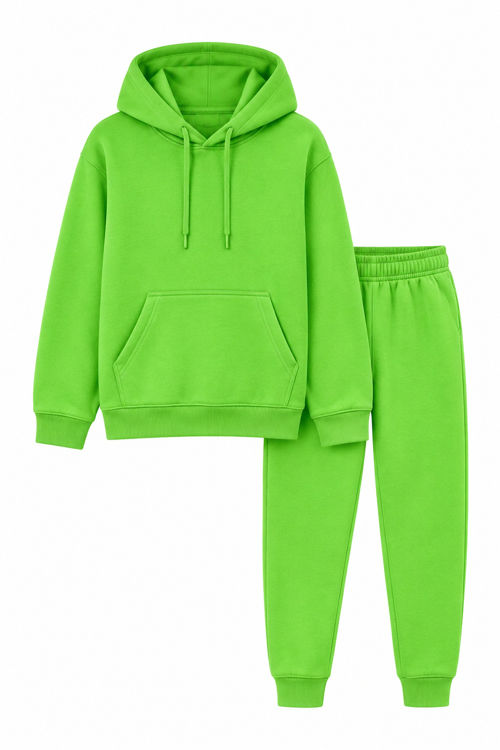 Picture of FFX126 GIRLS BRIGHT GREEN FLEECE TRACKSUIT 13-15 YEARS